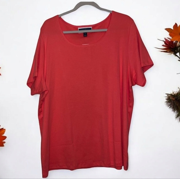 Karen Scott 100% cotton  short sleeves  top Size 3x - Picture 1 of 6